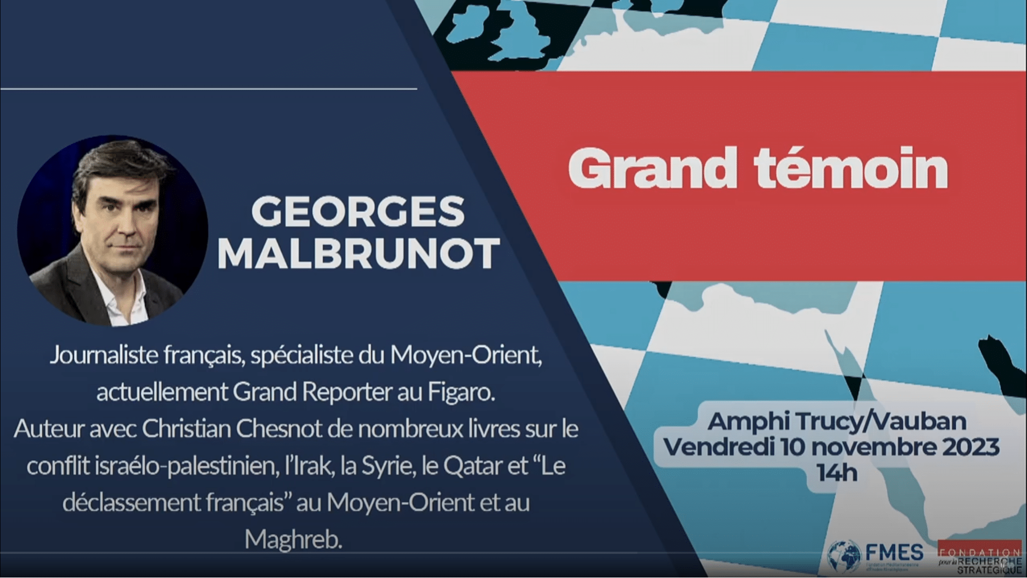 Grand Témoin RSMed 2023: Georges Malbrunot