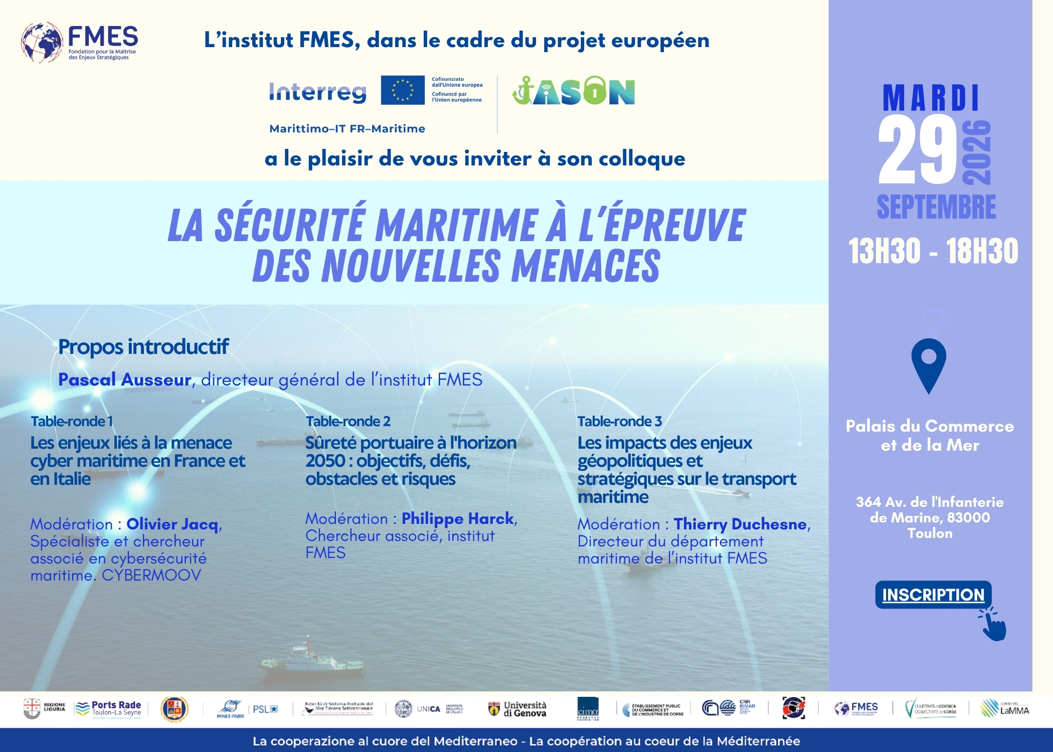 Colloque Jason : La sécurité maritime à l'épreuve des nouvelles menaces